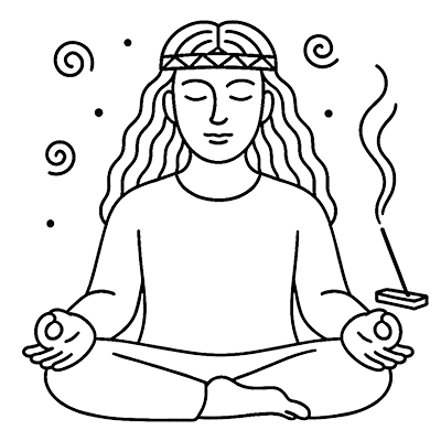 A person meditating